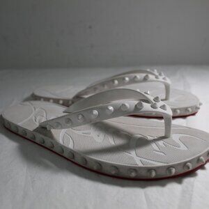Christian Louboutin Super Loubi Flip Flops Spiked Sandals Slip Ons Pool Slide 39